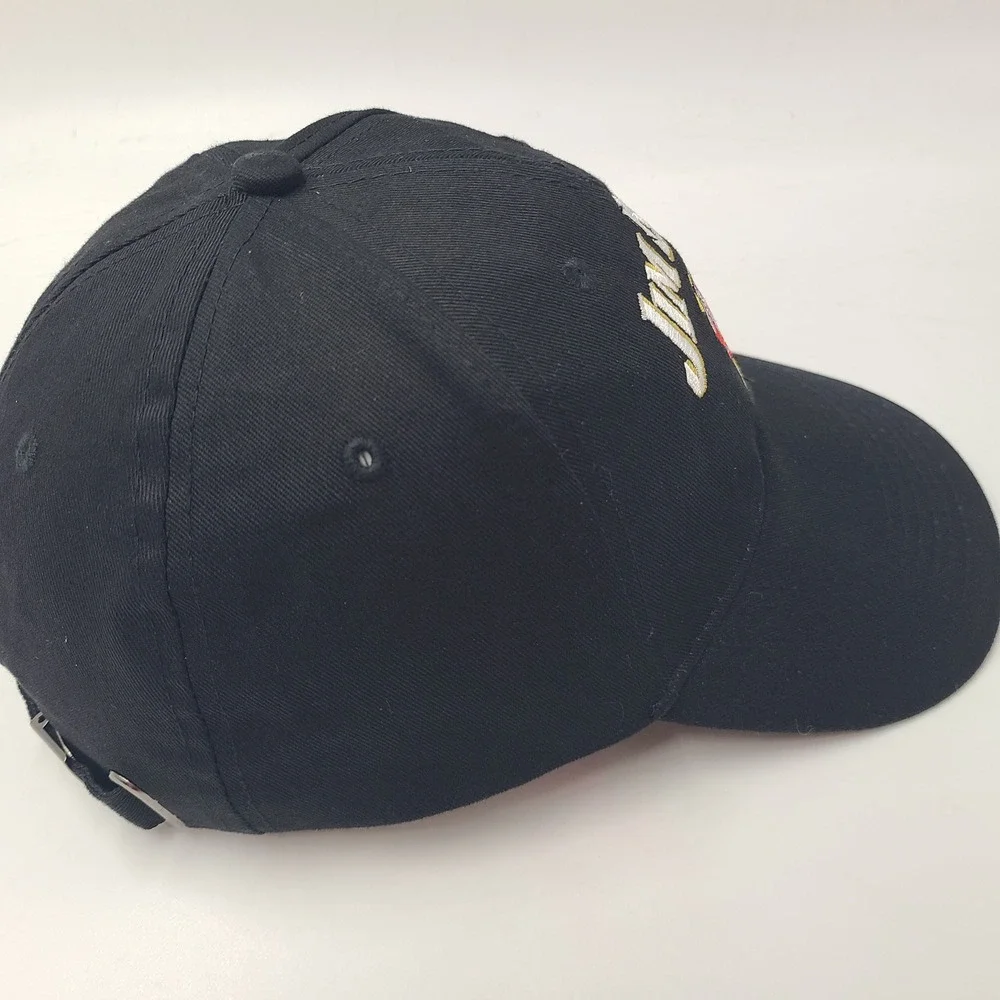 Jim Beam Hat Strapback Black Bourbon Whiskey Advertising Promo Casual Cotton Men